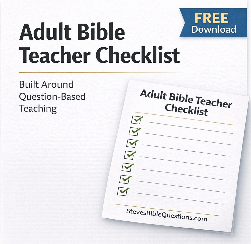 Download this checklist and start writing better discussion questions for your adult Bible class.